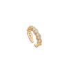Gold Woven Zircon Ring