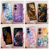 Für Motorola Edge 50 Fusion Hülle XT2429-1 Coole Tiere Blumen Bemalte Abdeckung Weiche TPU Handyhülle Für Motorola G96 MotoG96 Bumper