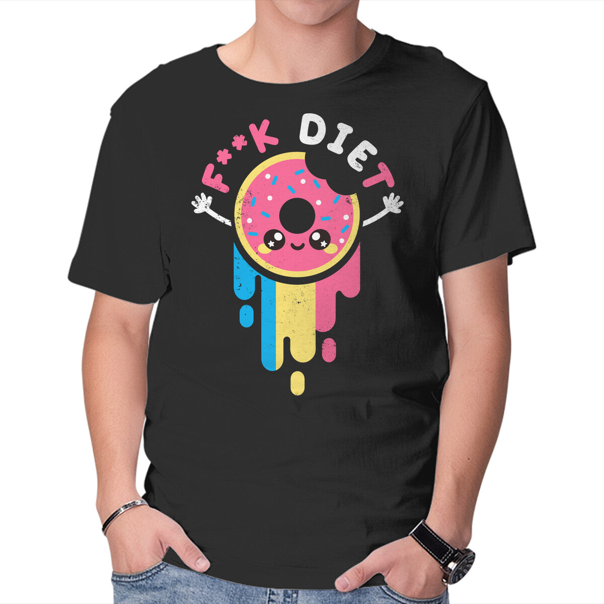 Unisex Crew Neck T-Shirt Die Diet Graphic Short Sleeve Casual Tee XXL