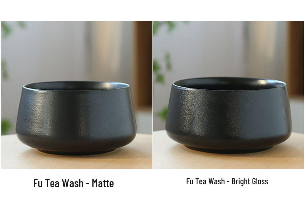 Ceramic Tea Rinsing Bowl and Brush Set for Tea Cups and Accessories