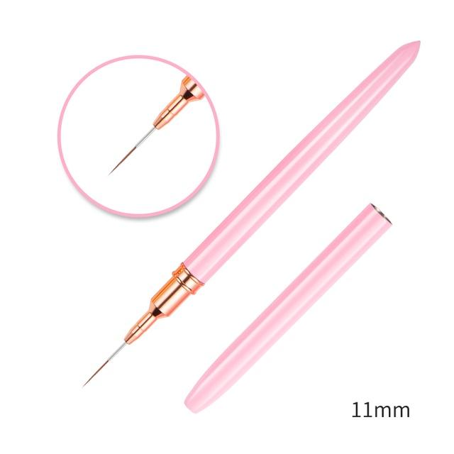 7/9/11/15/20mm Nail Art Liner Brush DIY Drawing Lines Stripe Flower Painting Pen Pink
