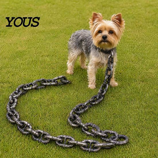 Correa Elegante para Perros Pequeños Correa de Cadena Gigante, Plástico Ligero para Mascotas Parece Divertida para Razas Cadena de Hierro, Accesorios para Fotos de Perros Grandes Duradera
