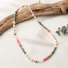 GEMCHIC Women's Natural Stone Beaded Necklace Colorful Irregular Gemstone Choker Spring Ethnic Style Fashion