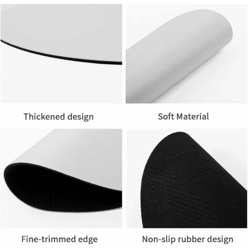 Round Game Mouse Pad Rubber Material Waterproof Wear-resistant Non-slip 20X20CM Retro Style Carpet Fine Mouse Pad Table Mat