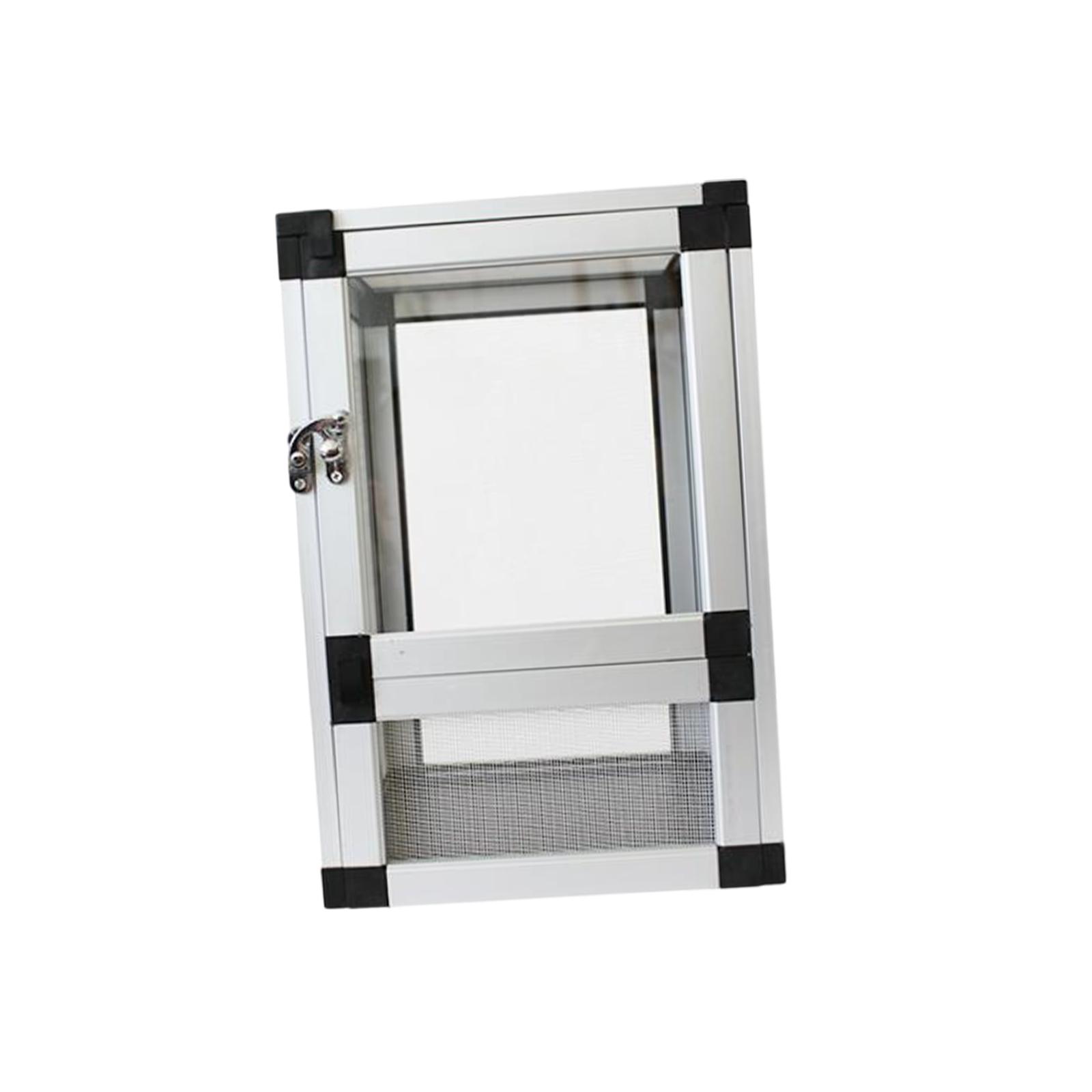 

Клетка для рептилий Террариум Загон для домашних животных Резервуар для рептилий Прочный Простое кормление Вентиляция 360° Наблюдение за лягушкой Бородатая агама