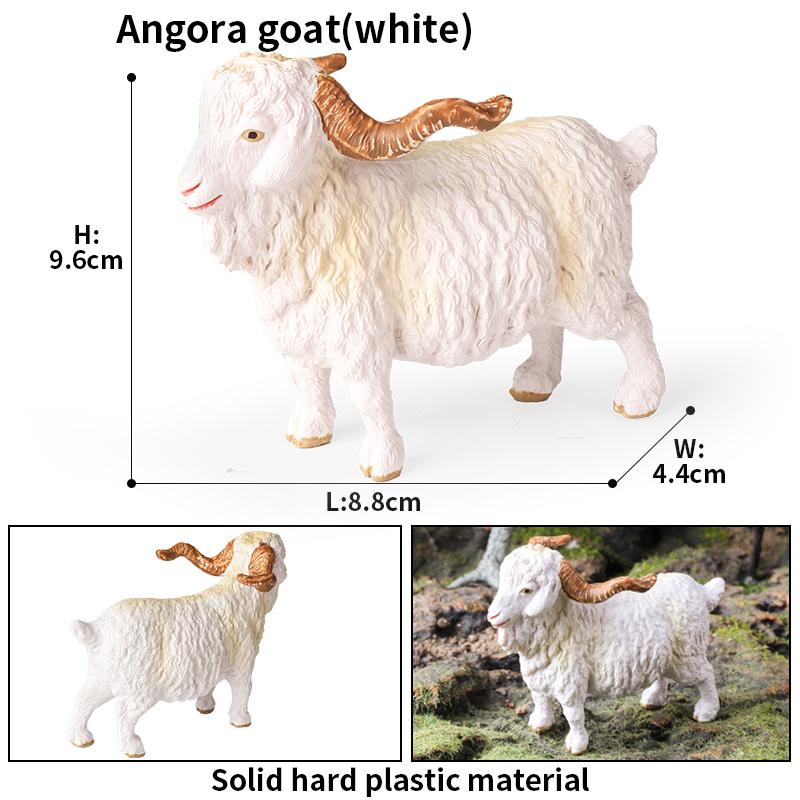 Oenux Clasic Animale de Fermă Simulare Oaie Capră Argali Antilopă Model Figurină de Acțiune Figurine Păsări de Curte Jucărie Drăguță Pentru Copil Cadou