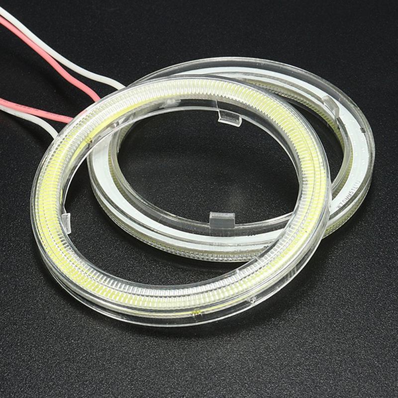 

White Cob Smd Angel Eyes Car Led Fog Light Ring Drl Light Light Decoration 70mm