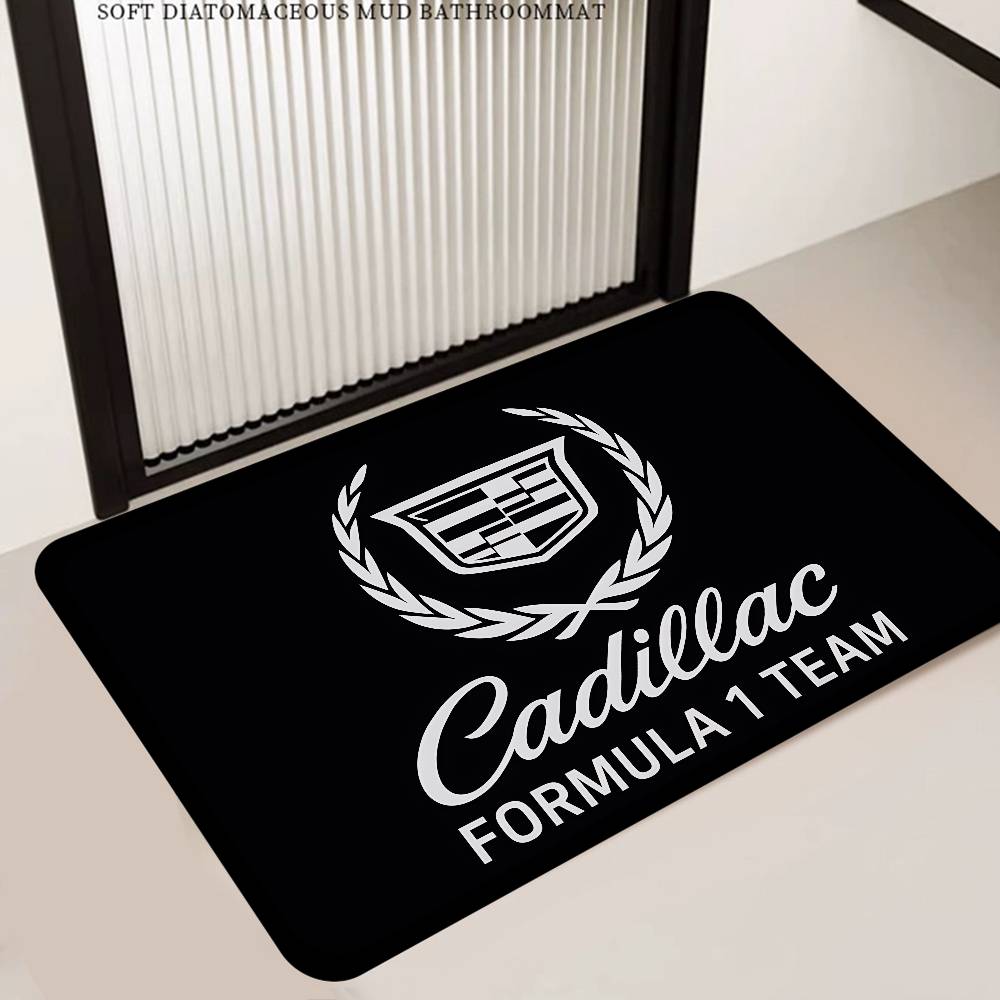 AABKH1 C-Cadillac Car Door Mat Washable Non-Slip Living Room Sofa Chairs Area Mat Kitchen Doormat Area Rug