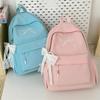 Mochila Bordada con Lazo Bolsa Portátil Gran Capacidad Mochilas Mujer Ligera Viaje Bolsas Bolsas para Mujer Estudiantes Mochila