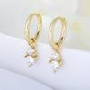 Fine Jewelry 925 Sterling Silver Earrings 14k 18K Gold Plated Earrings Women Cubic Zirconia Hoops Huggies Earring