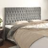 vidaXL Headboard Light Grey 180 X 7 X 118/128 Cm Velvet