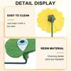 M-Modern-6PCS Resin Plant Eyes Stakes Novelty Rose Sunflower Green Leave Plant Garden Stakes Funny Floral Plant Pick Ornaments