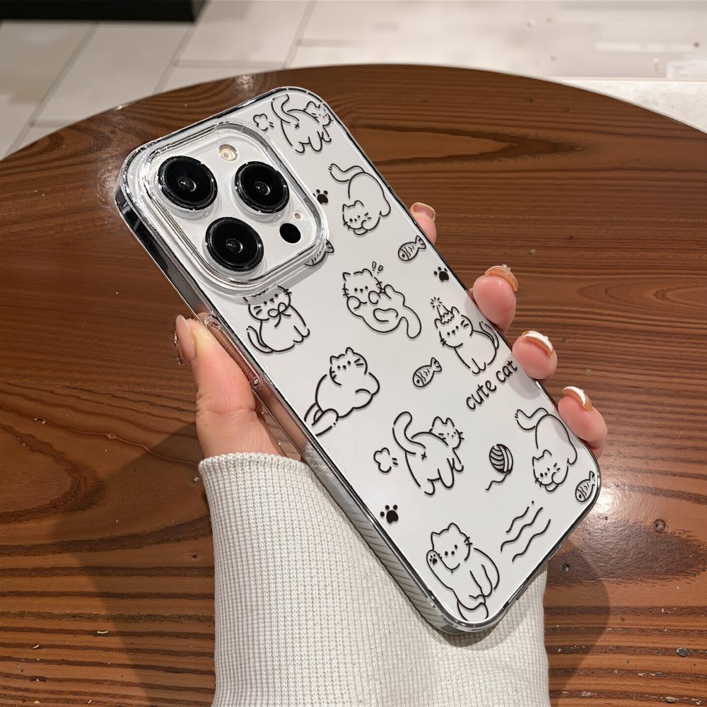 Acrylic Phone Case for iPhone 11 12 13 14 Pro 12 14 16 Pro Max for Samsung A16 A36 A56 S24 FE High-quality Painted Anti-fall Mobile Phone Case