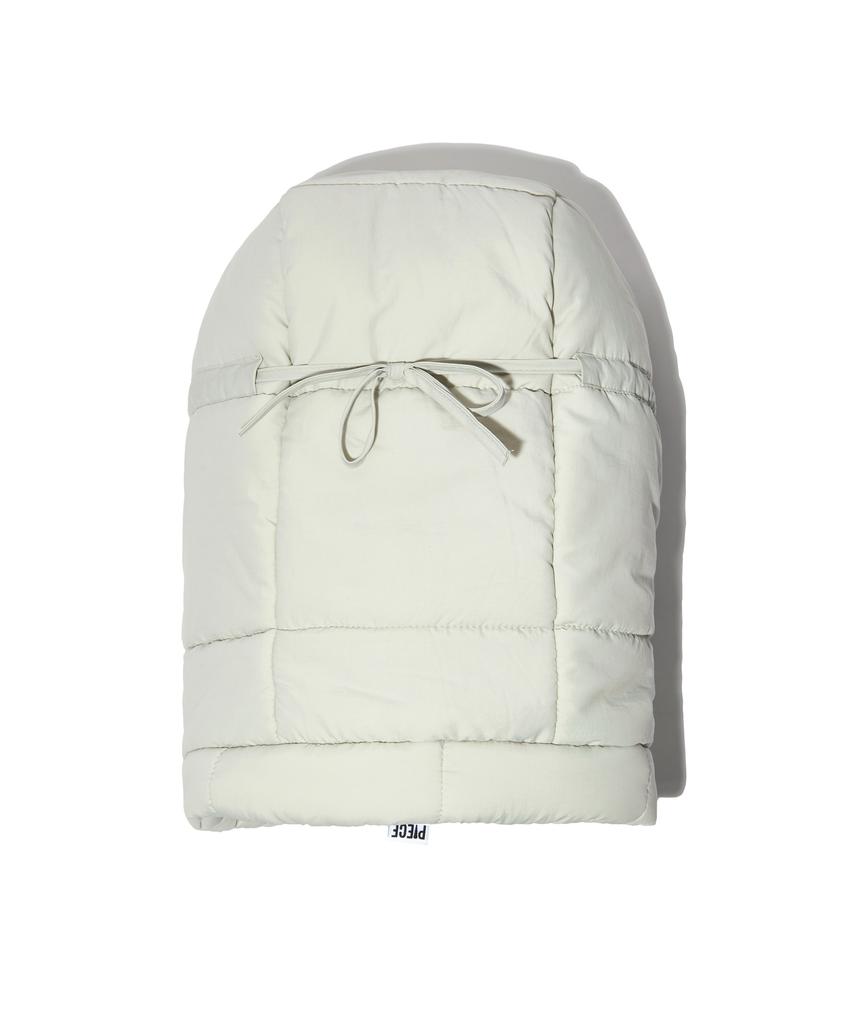 PEACE MAKER Ribbon Padded Hoodie Warmer (Grey)