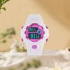 LED elektronisk klokke Vanntett Anti-skli Justerbar stropp Rund skive Barn Studenter Uformell Sport Digital Armbåndsur Bursdagsgave