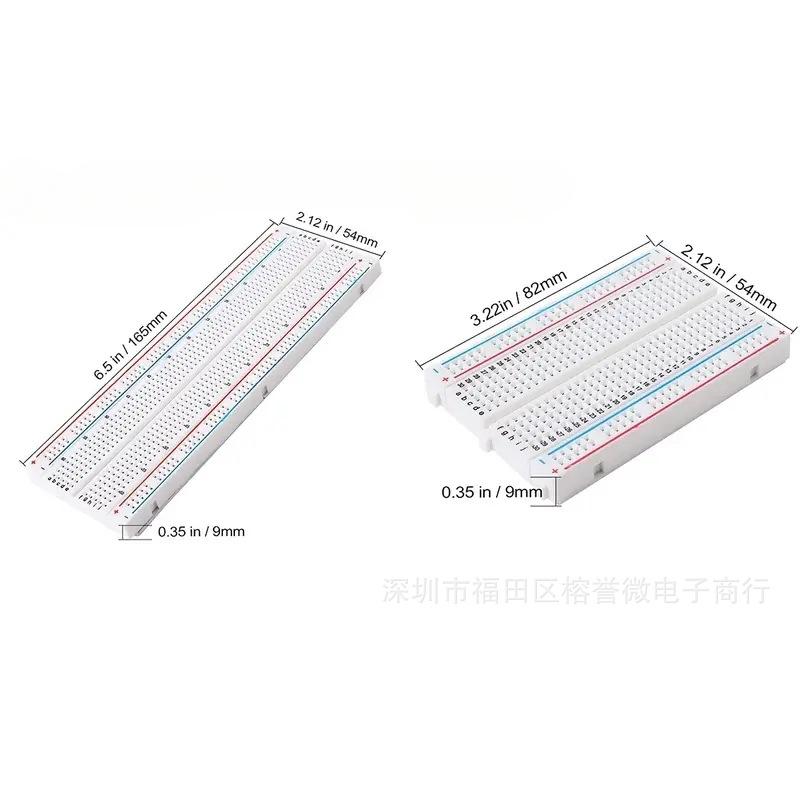 3PCS Bread Board Set MB-102 830 Hole Bread Board 400 Hole Bread Board Splicing Solderless Bread Board