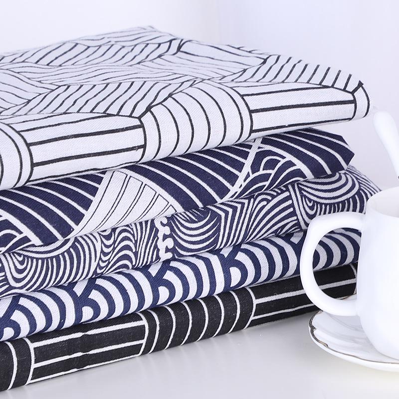 Geometric Burlap Fabric for Fashion, Lining, Sofa, Tablecloths, Curtains, and Pillowcases