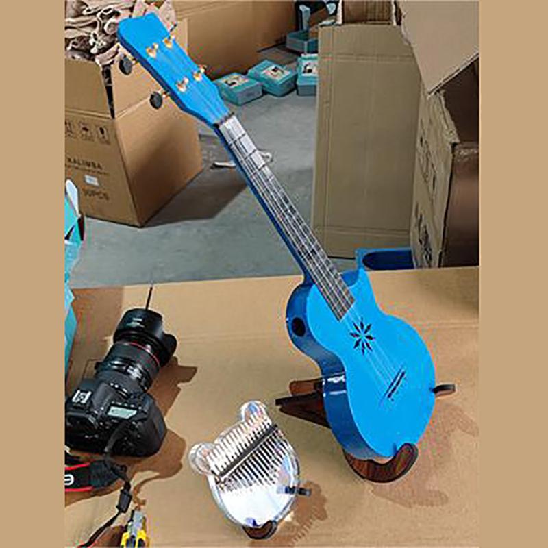 Portable Ukulele Wooden Holder Stand Collapsible Vertical Guitar Violin Display Stand Rack Accessories Qin Thumb Qin Wooden