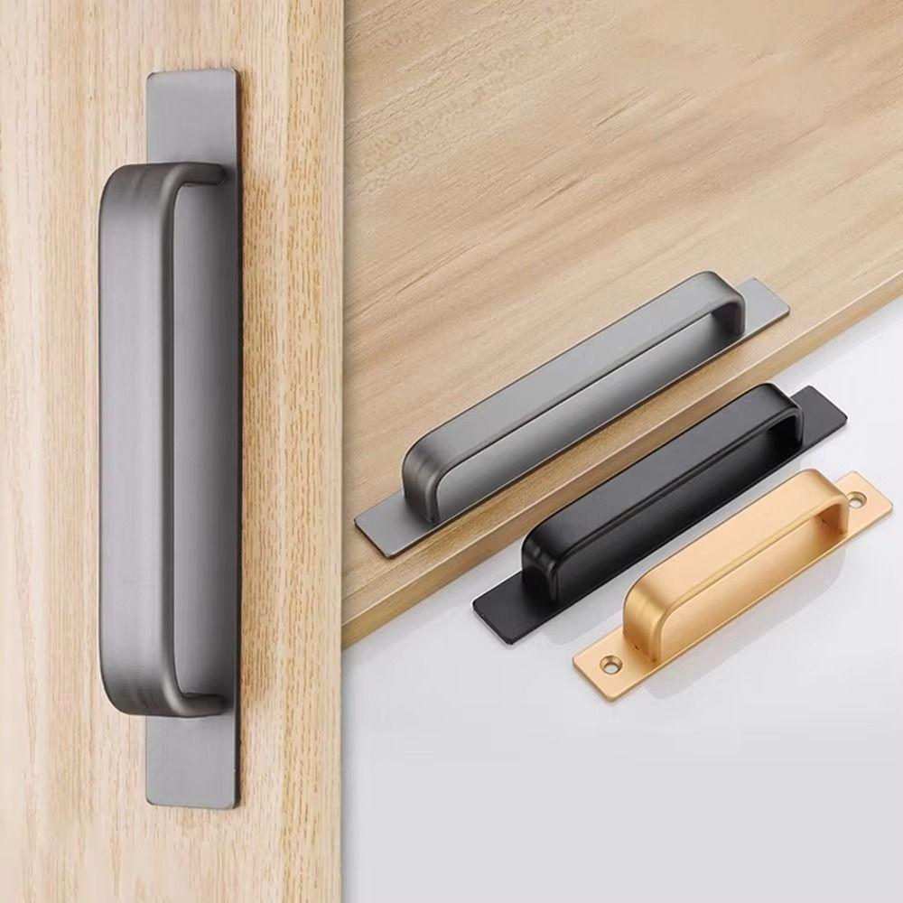 New Aluminium Alloy Door Handle Hardware Self-Adhesive Door Knob Pull Modern Door Handlebar Cabinet