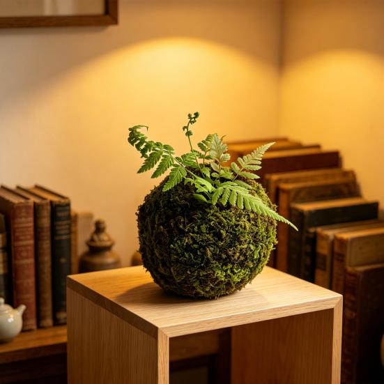 Vaso Sfera di Muschio Yousheng, Supporto Naturale Verde per Piante Bonsai, Vaso Decorativo a Sfera di Muschio per Casa, Giardino, Decorazioni per Feste di Matrimonio
