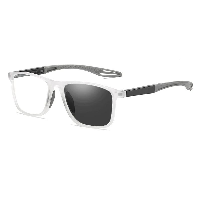 

Мужские спортивные фотохромные очки для чтения для женщин, солнцезащитные очки TR90, квадратные, с защитой от синего света, очки для дальнозоркости 1