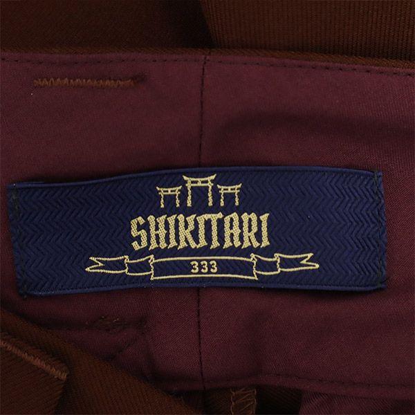 SHIKITARI Pintuck Mega Flare Slacks pants S Brown Women Used