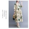 Summer New Literary Large Size Loose Thin Round Neck Five-minute Sleeve Age Reduction Women's Dresses