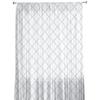 White Geometric Morocco Sheer Curtains Modern Voile Tulle Window Drapes for Living Room Bedroom Decor