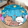 Bubu Dudu Round Area Rug,Carpet Rug for Living Room Bedroom Sofa Playroom Decor,Non-slip Floor Mat