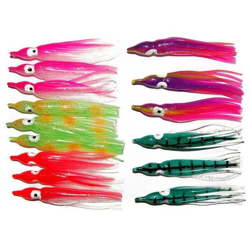Fisherman Fishing Lures Tools Equipment Supplies 20pcs Artificial Octopus