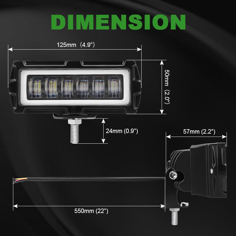 5 Inch LED Pods 7D LED Light Bar Work Light DRL Ruunning Headlight Offroad Driving Fog Lamp 12V 24V For Car Truck Trailer SUV RV