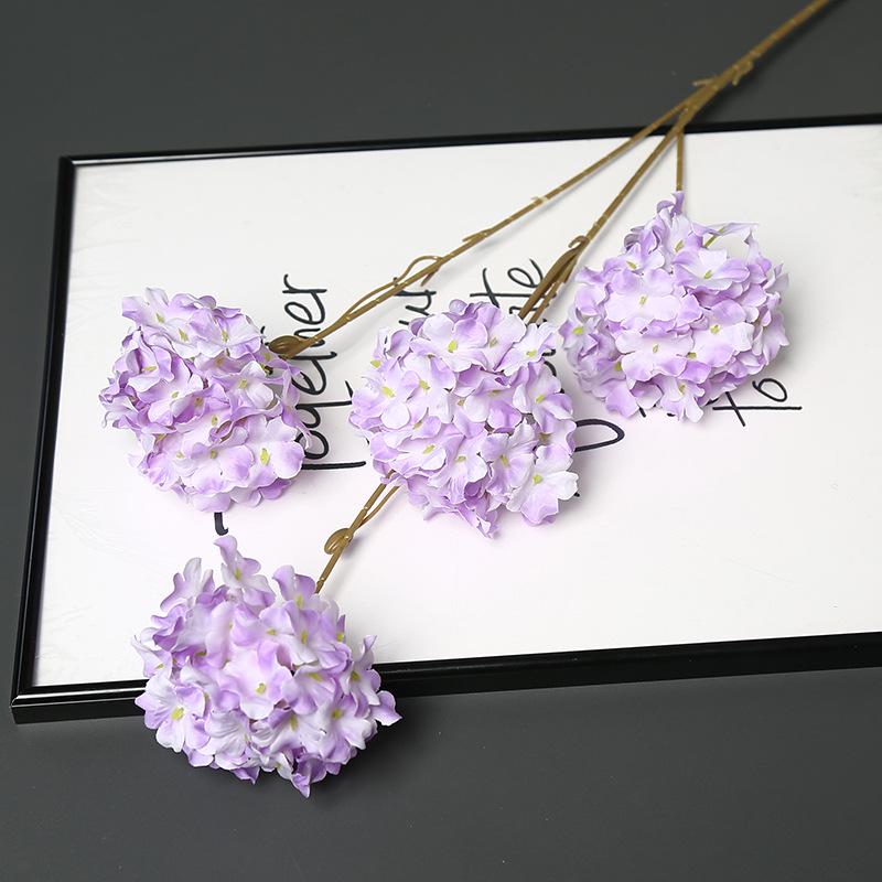 Vierhoofdige Sneeuwvlok Hortensia Kunstbloemstuk voor Bruiloften, Landschapsarchitectuur, Hotel Decoratie en Artistieke Displays.