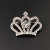 Ladies Alloy Rhinestone Crown Brooch Clothes Pins Jewelry Accessories For Women Girls