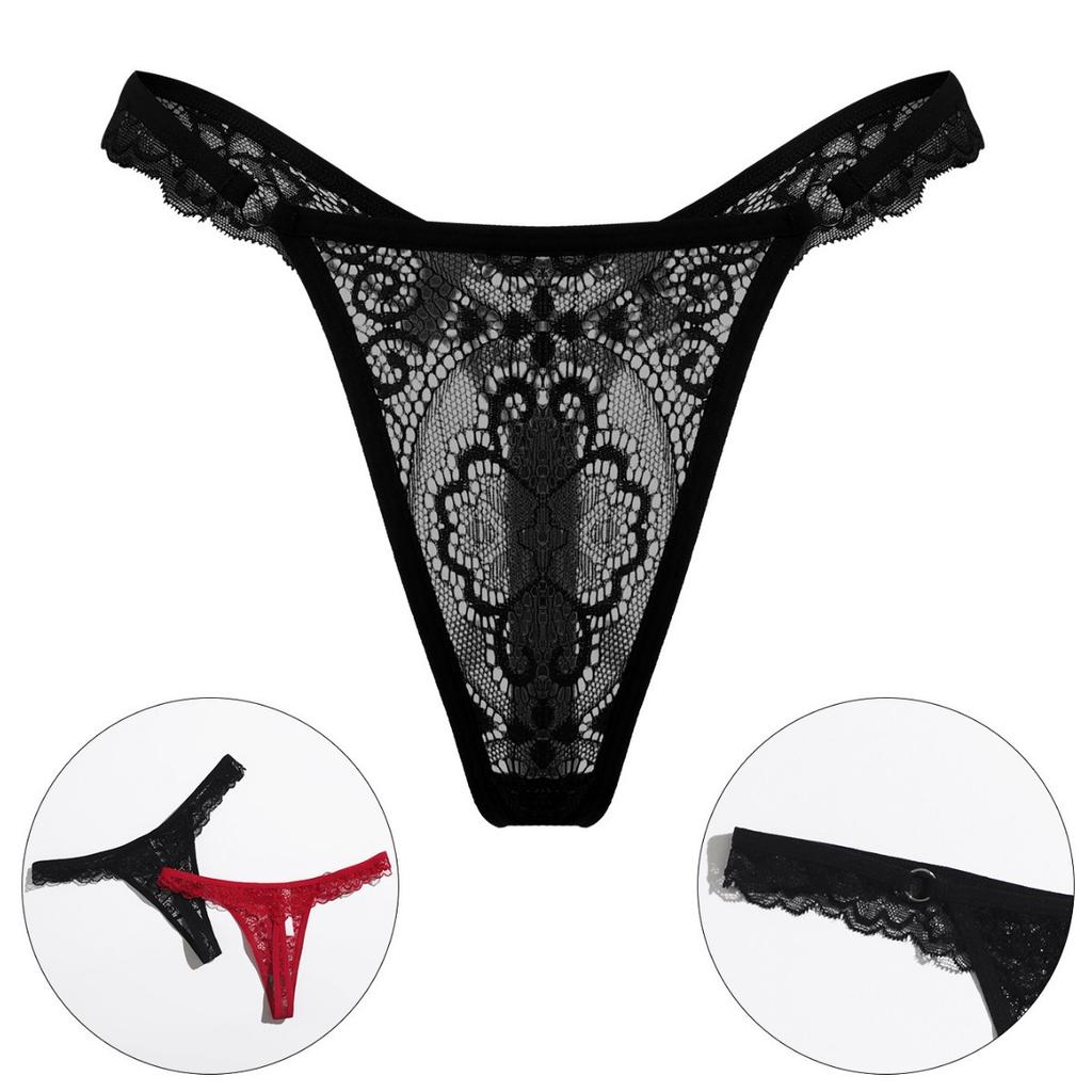 Underwear lace pure desire style fashion new thong women's sexy pure cotton crotch breathable quick-drying seamless underwear