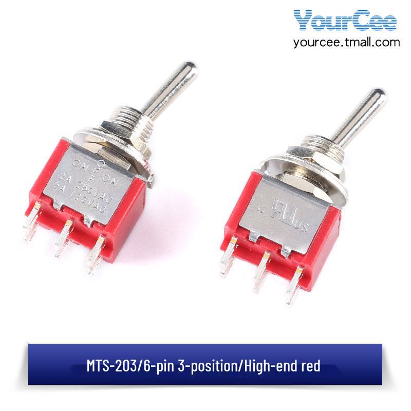 SPDT/DPDT Toggle Switch: 3/6/9/12 Pins, 2/3 Positions, Optional Reset, MTS-103/202