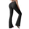 Pantaloni a zampa da yoga con sollevamento dei glutei da donna, sportivi da fitness, gamba larga, micro-pantaloni, vita alta, ad asciugatura rapida, pantaloni da yoga