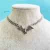 Bat Pendant Necklace With Alloy Material For Gothic Jewelry Enthusiasts