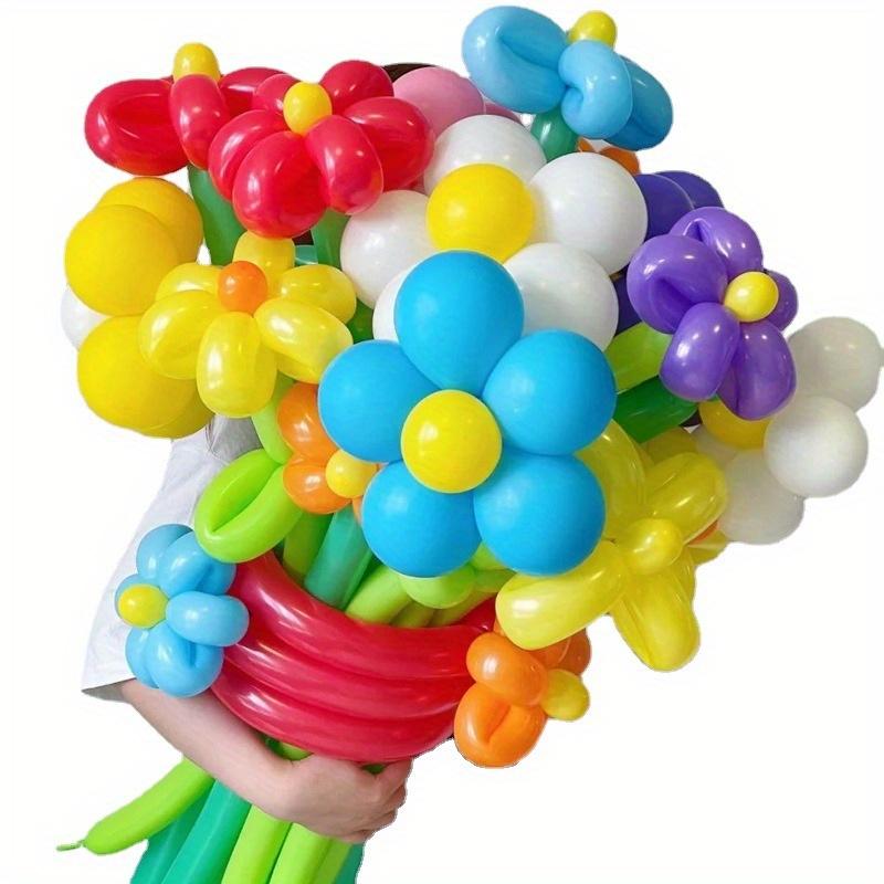 50/100/200pcs 10.24inch Colorful Long Latex Balloons With Balloon Pump DIY Manual Class Magic Twisting Balloons ZSY