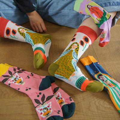 Herbst/Winter Paare Skateboard Socken Kreative Abstrakte Kunst Harajuku Hip Hop Streets Tide Socken Bunte Lustige Socken Skarpetki