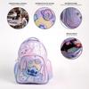 Ghiozdan Scoala School Backpack 2 Compartments 42x32x15 cm I Love Stitch Blue Kids Backpack Large Capacity