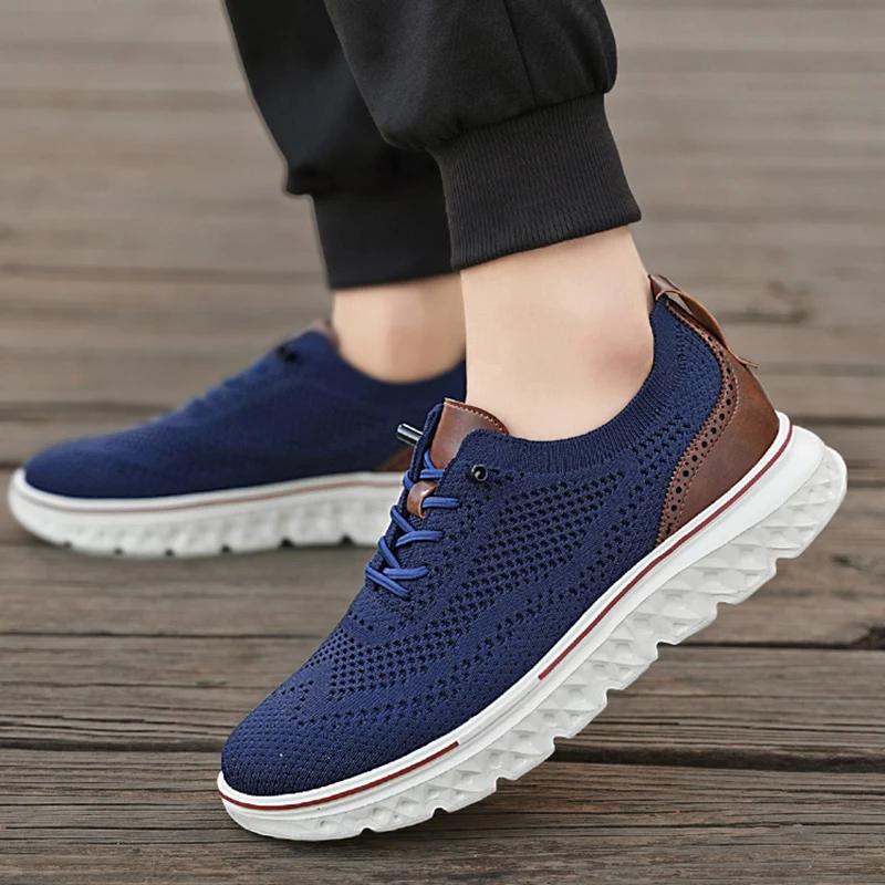Men Sneakers Men Mesh Casual Shoes Fashion Lightweight Breathable Soft Soled Shoes Summer Outdoor