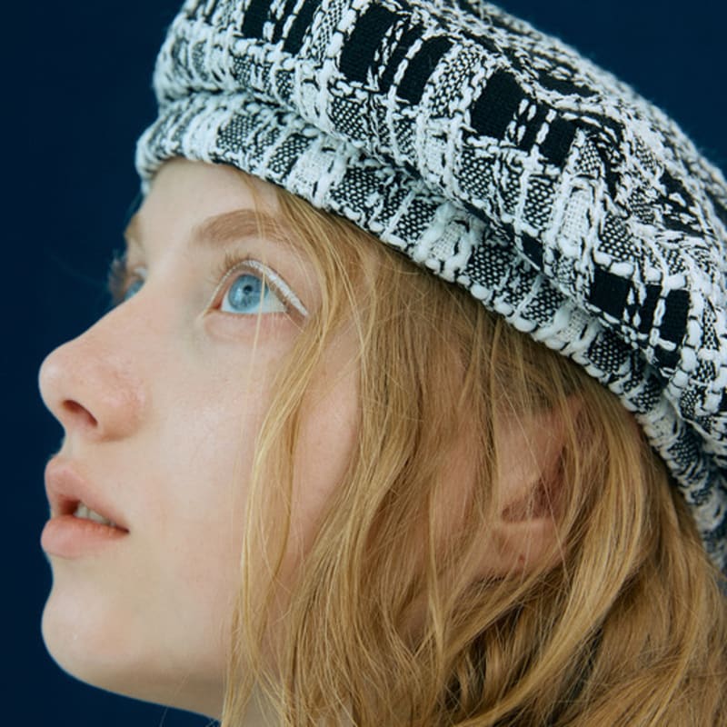 Poesiedame [Let There Be Light] Tweed Beret_black