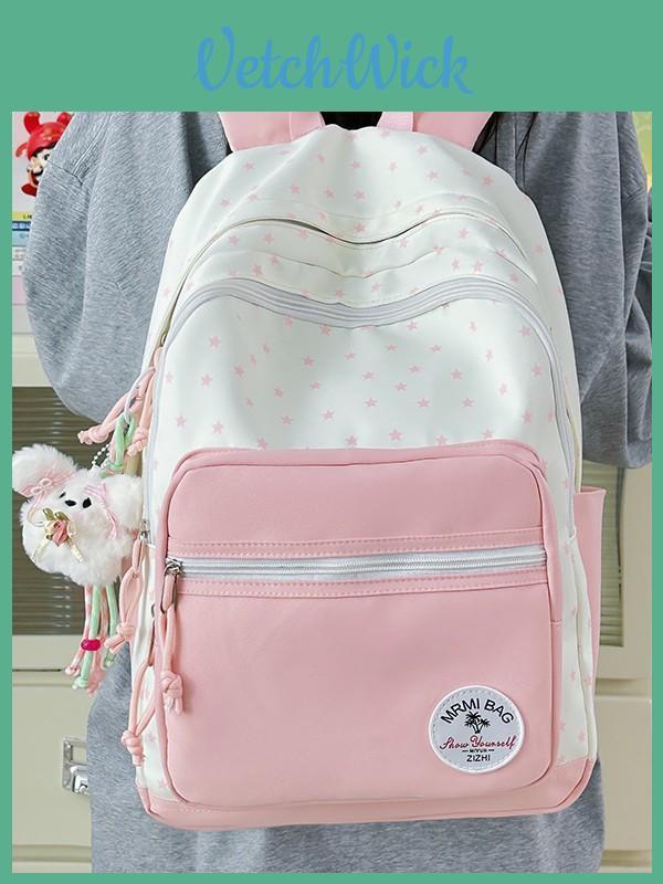 Geometric Pattern Nylon Backpack For School And Travel With Design For Teens And Adults
