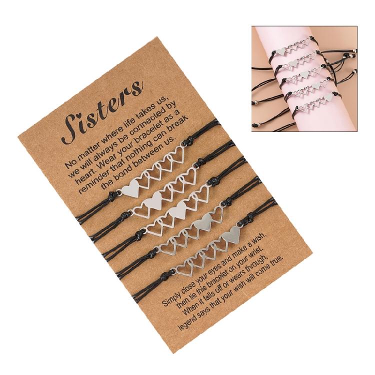 5x Sister Bracelet Jewelry Christmas Birthday Gifts for Couples Lover Friends