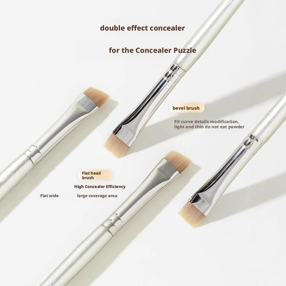 Bevel Contouring Brush Flat Head Foundation Brush Cover Up Dark Circles Spots Concealer Brush Makeup Brush Beauty Cosmetics Tool