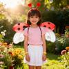 Ladybug Wing for Girls Boys Men Women Halloween Ladybird Costume Fairy Bee Wings for Halloween Masquerade Carnival