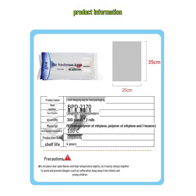 Kelinlai Disposable Food Storage Bags