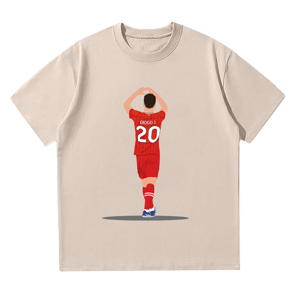 

Диого Жота Футболки с графическим принтом в виде сердца любви для женщин/мужчин Памятная одежда Подарок для спортивных фанатов Футболки Свободные Повседневные Футболки Топы S