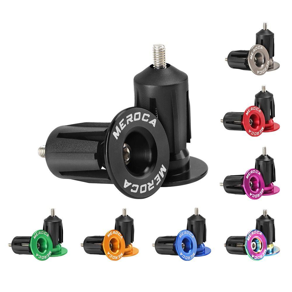 2pcs Aluminum Alloy Handlebar End Plug Bike Ornament Handlebar End Caps Bicycle Handlebar Plugs