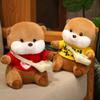 Non-Toxic Treasuringu Kawaii Otter Plush Dolls Cartoon Bank Beaver Animals Soft Stuffed Toy Children Birthday Christmas Lutra Pillow Gifts